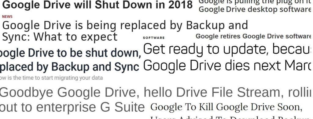 google drive shutting down