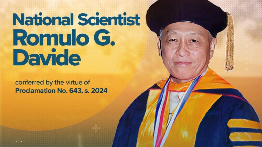 romulo g. davide, national scientist